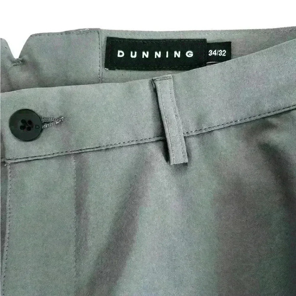 Dunning Men’s Golf Performance Dry Flat Front Pants 34X32 Gray - Picture 3 of 6